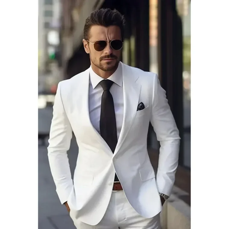 Chic White Men Suits