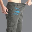 Elastic Waist Pure Cotton Casual Work Pants - Image 6