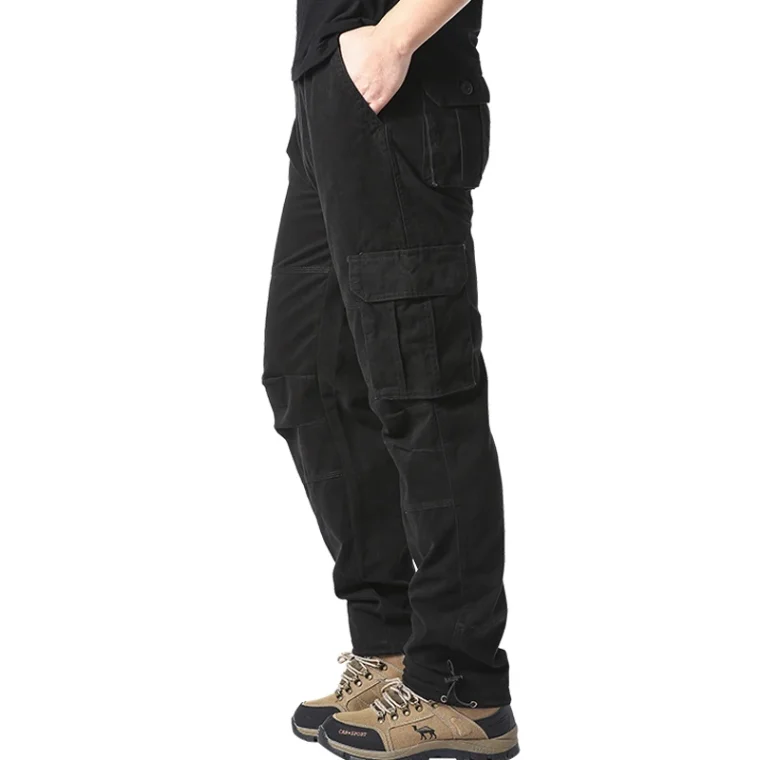 Elastic Waist Pure Cotton Casual Work Pants - Image 2